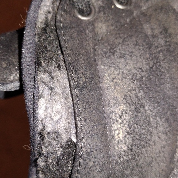 White Mt. Size 8 Women's Winter Ankle Boots Booties Black Gray Faux Fur Suede - Picture 5 of 7